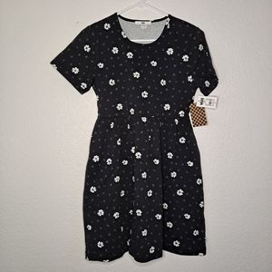 NEW Womens Vans Graduate Floral Black Dress Size XS VN0A3PB7YDN
